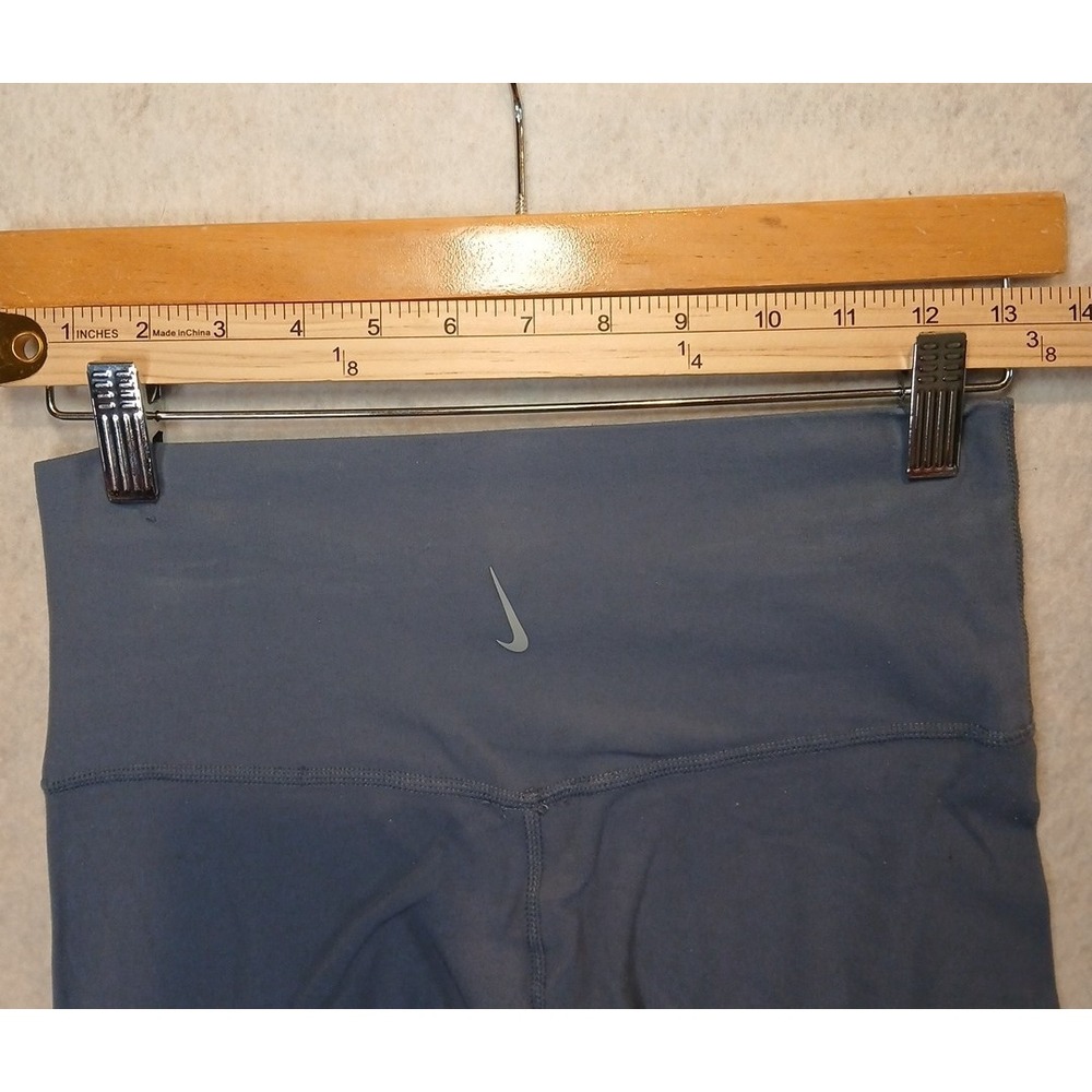 Nike Yoga Dri-Fit Leggings Women's Size M Blue Athletic Workout Pants - Picture 4 of 5